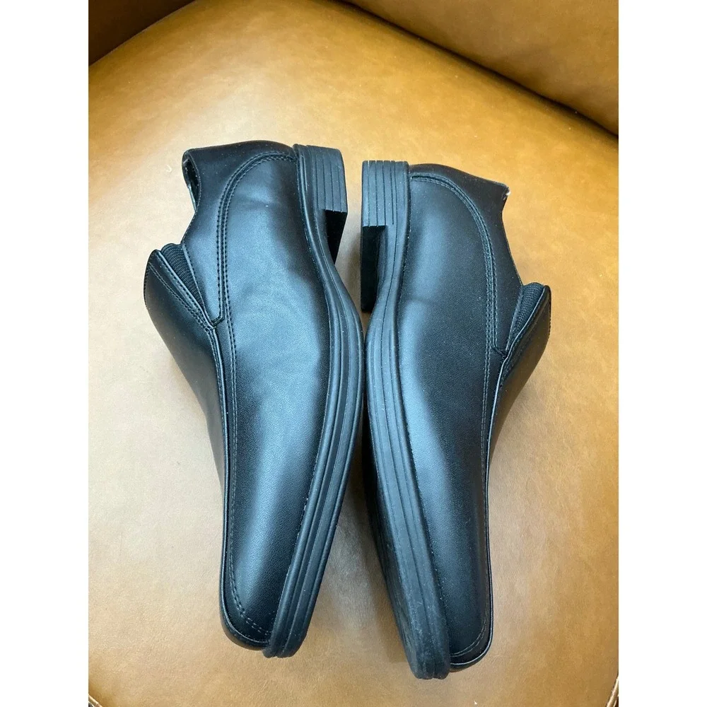 Stafford Dash Jr Loafers Boys Size 7 Black Bicycle Toe Slip On Shoes